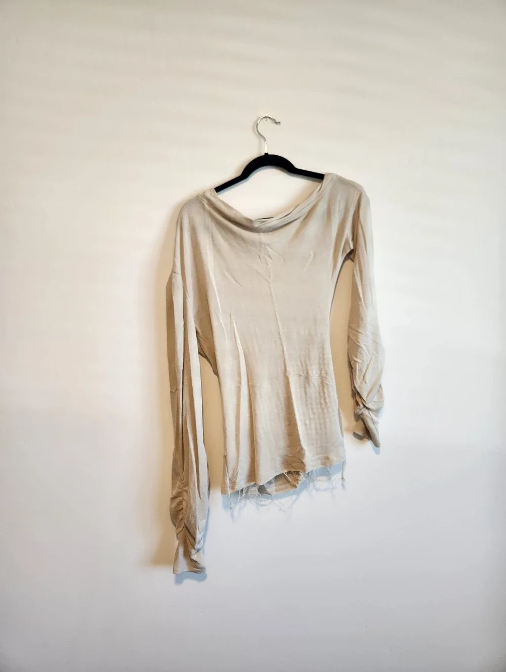 Free People All Day Tunic Off-Shoulder Cream Top Size Medium